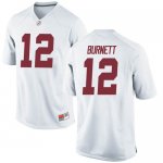 Youth Alabama Crimson Tide #12 Logan Burnett White Replica NCAA College Football Jersey 2403NYSY8